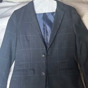 Van Heusen Navy Windowpane Blazer